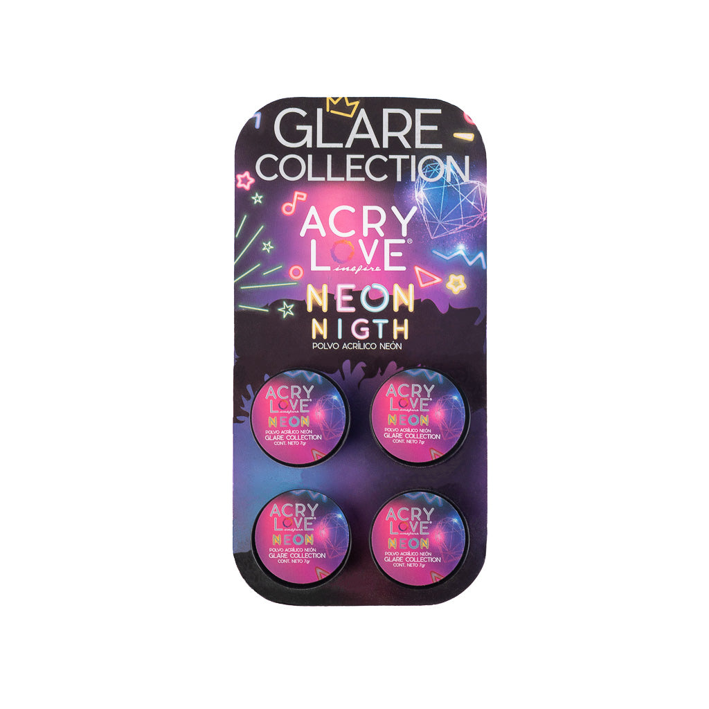 acry love Colección Neon Night 4 piezas