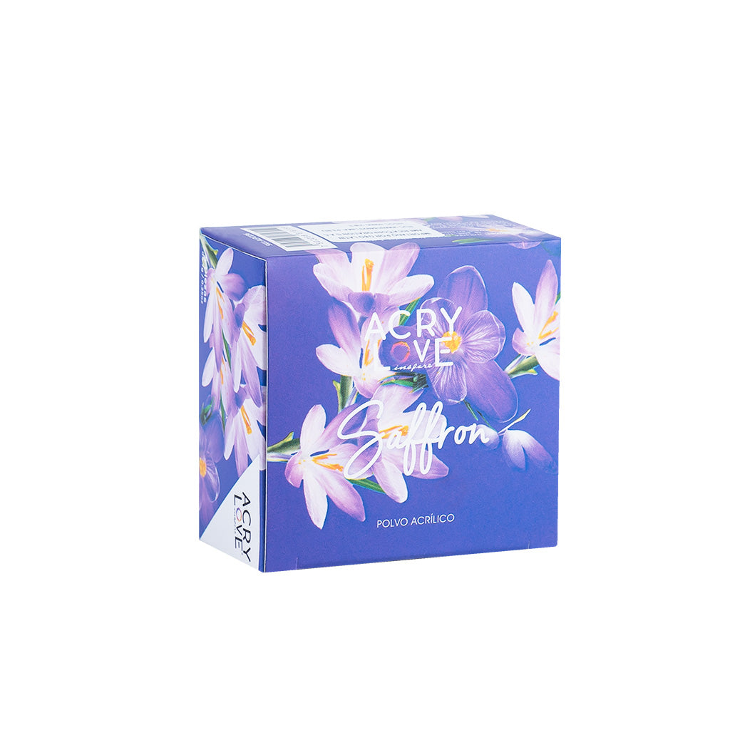 acry love Colección Saffron 4 unid polvos acrilicos, mia secret, cherimoya, masglo, organic nails