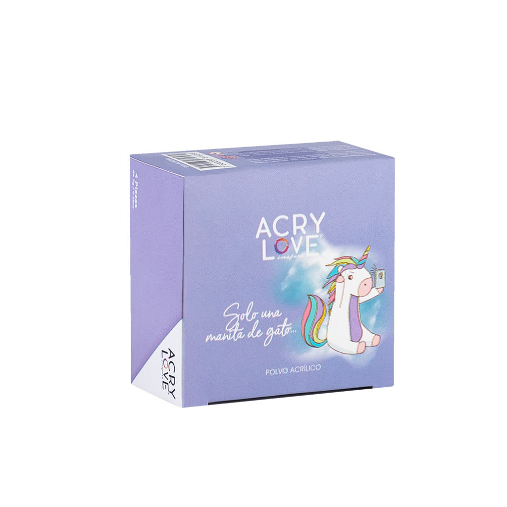 acry love Colección Sin filtros 4 unid polvos acrilicos, mia secret, cherimoya, masglo, organic nails, wapizima