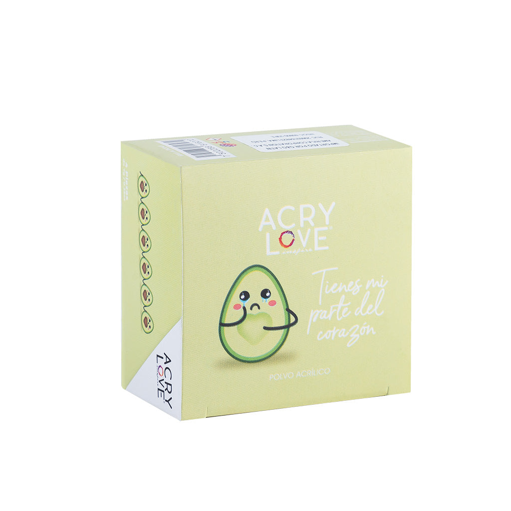 acry love Colección Un corazon 4 unid polvos acrilicos, mia secret, cherimoya, wapizima