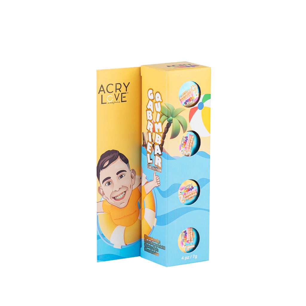 Colección Gabriel Quimbar Playa 4 unid de acry love, polvos acrilicos para uñas