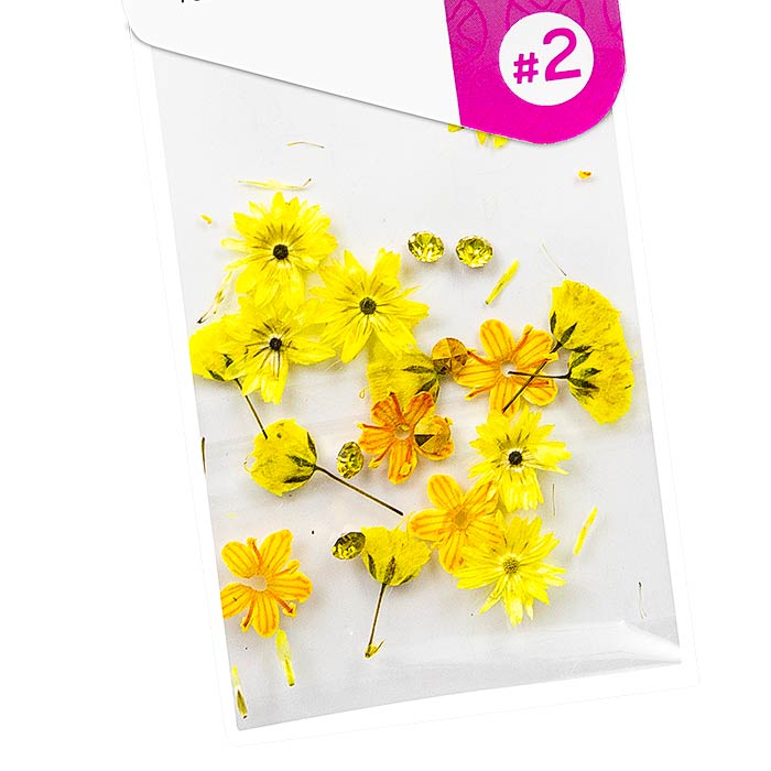 acry love Decoracion para uñas Naturaleza muerta mix amarillo