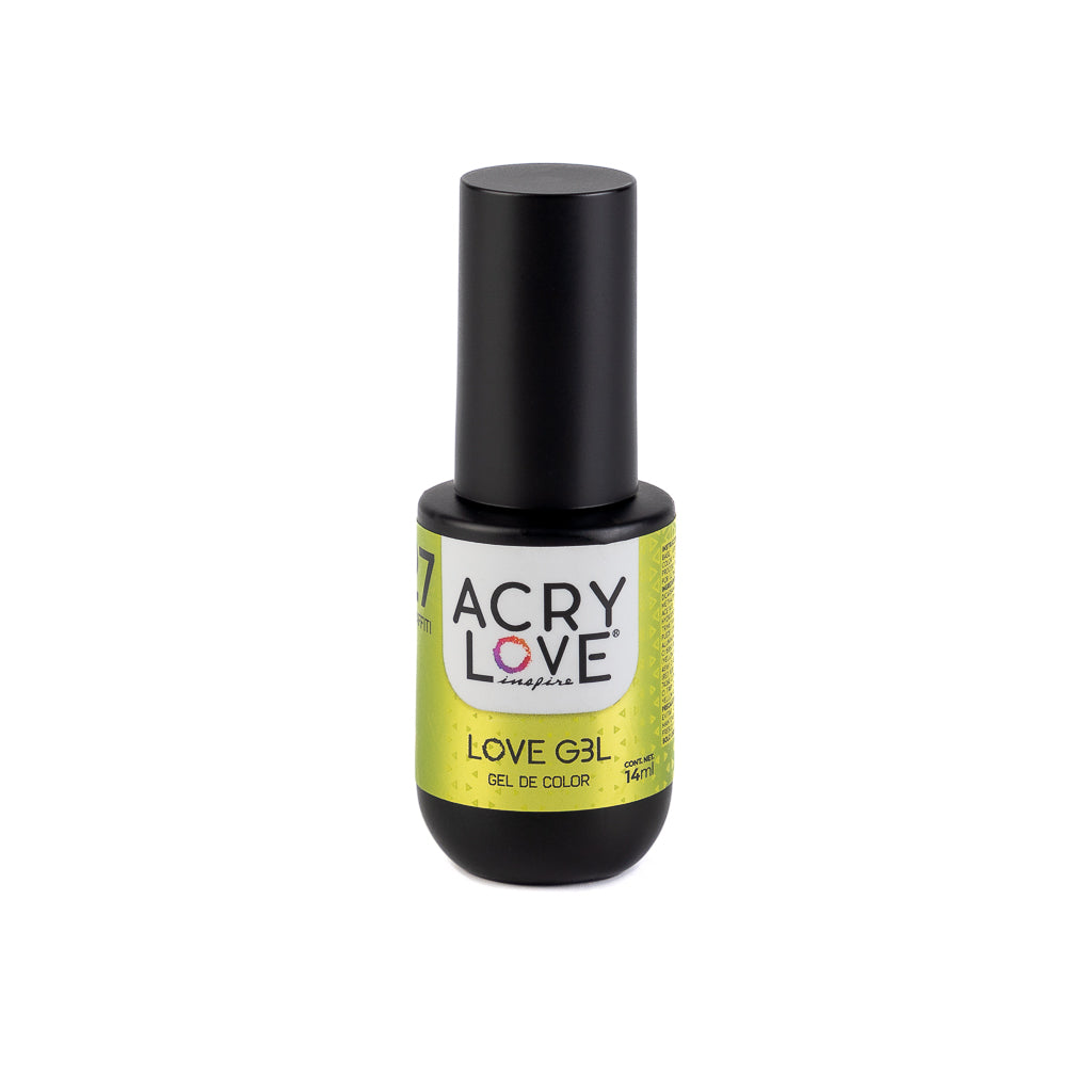 acry love Esmalte para uñas Love Gel #27 Graffiti producto para uñas, ideal para manicuristas, esmalte OPI, esmalte masglo, esmalte cherimoya