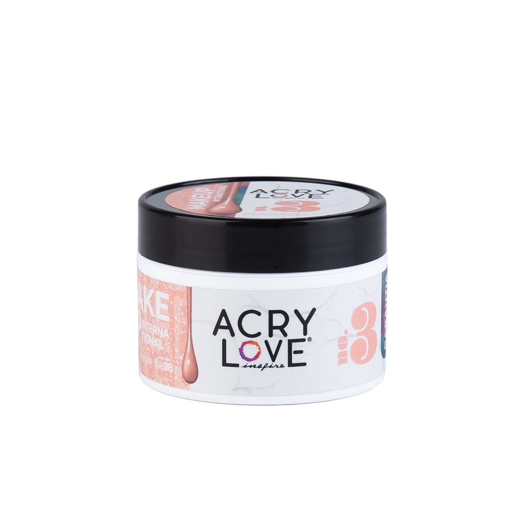 Polvo Acrílico Make Up Internacional N° 3 de 1oz, polvo acrilico para uñas acrilicas, mia secret, cherimoya