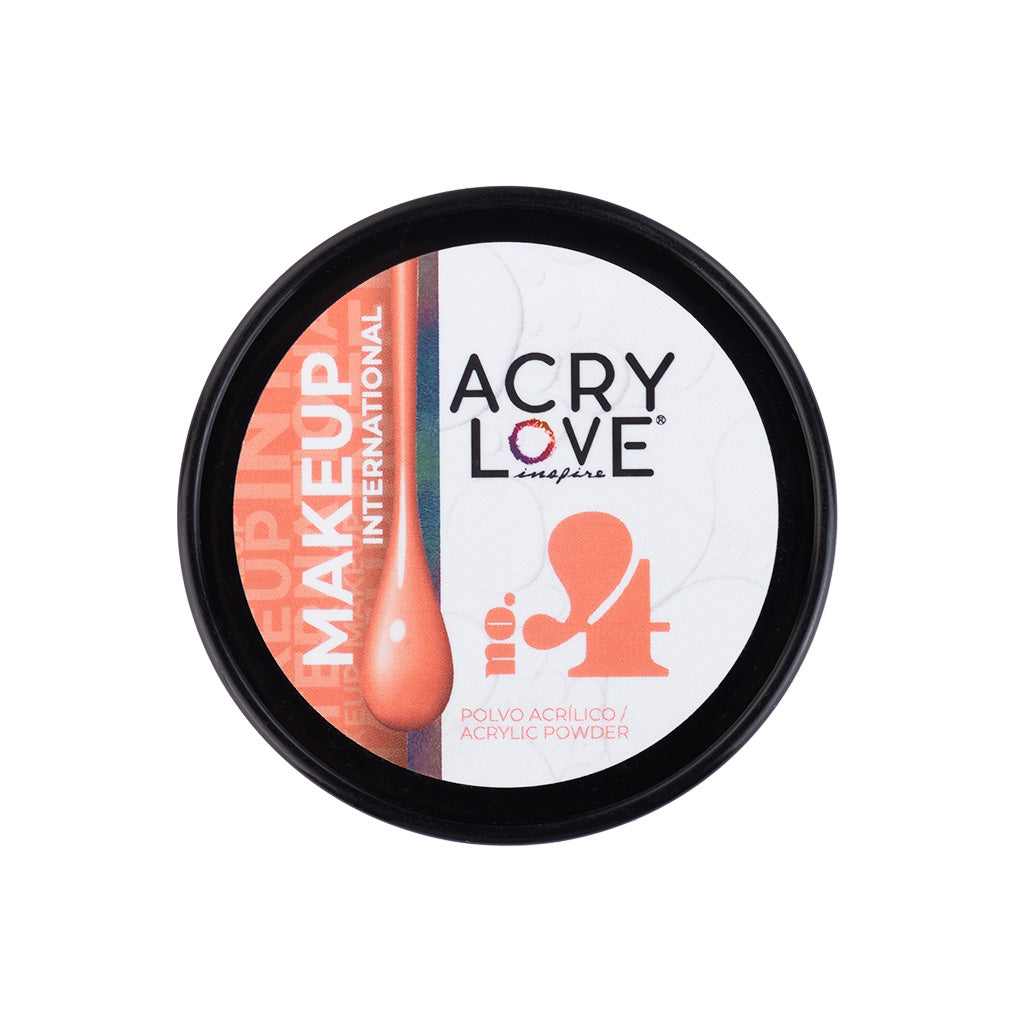Polvo Acrílico Make Up Internacional N° 4 de 1oz, polvos acrilicos para uñas acrilicas, mia secret, cherimoya