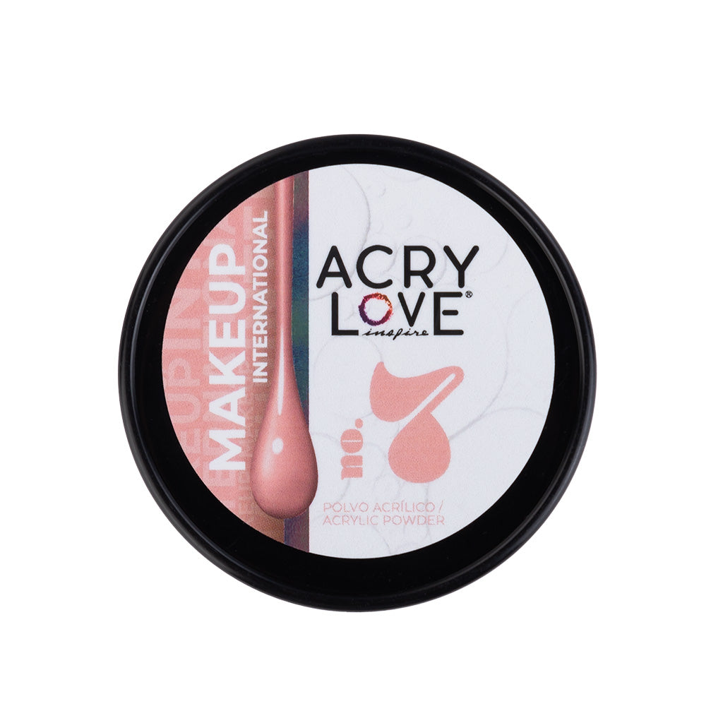 acry love Polvo Acrílico Make Up Internacional N° 7 de 1oz, polvo acrilico para uñas, mia secret, cherimoya
