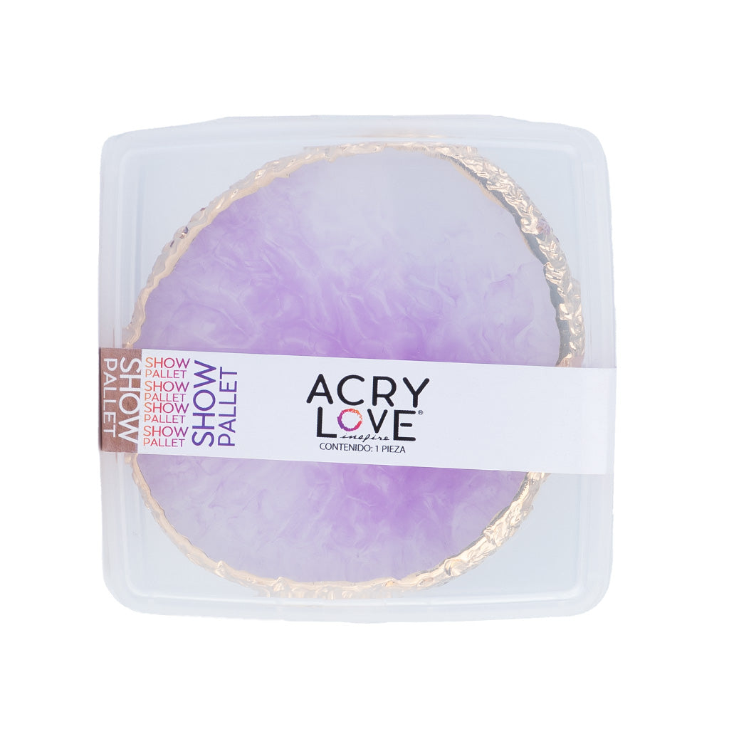 acry love Paleta de cuarzo para pintura de uñas en forma de circulo