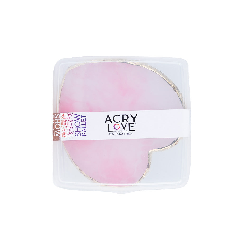 acry love Paleta de cuarzo para pintura de uñas en forma de corazon