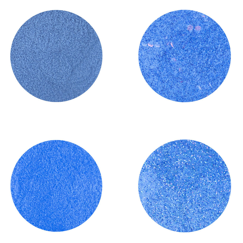 acry love Colección Blueberry Polvos acrilicos de colores 4 unid, mia secret, cherimoya, masglo, wapizima