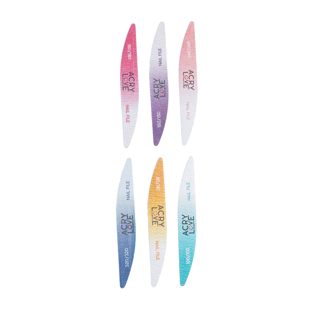 acry love Set de limas 6 piezas Nail File para limar uñas
