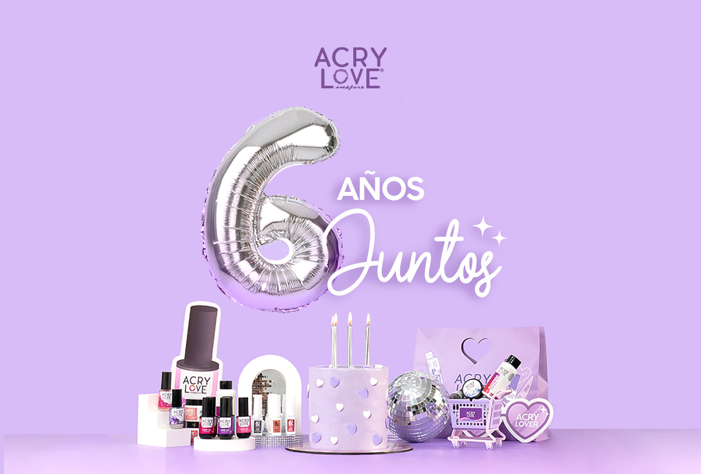 acry love sexto aniversario productos para uñas