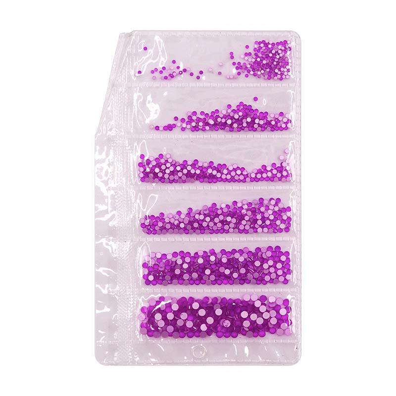 Cartera Piedra Morado Neon #174 decoracion para uñas acrilicas