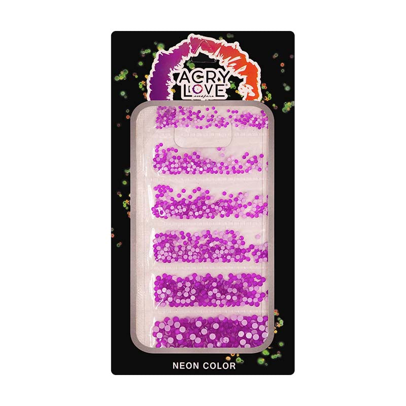 Cartera Piedra Morado Neon #174 decoracion para uñas acrilicas