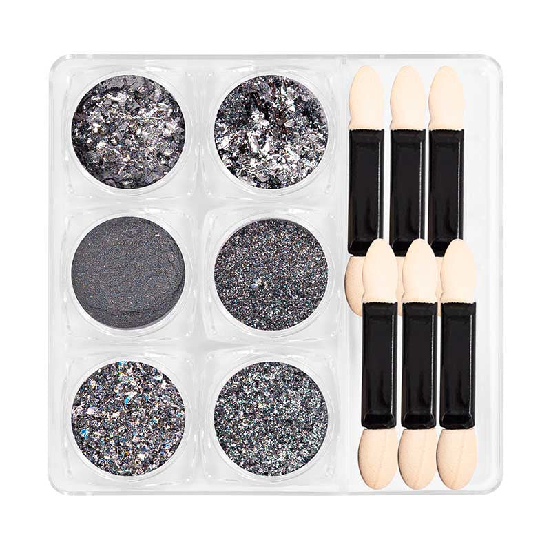 Acry Love Efectos Mix Platas set. 6 piezas