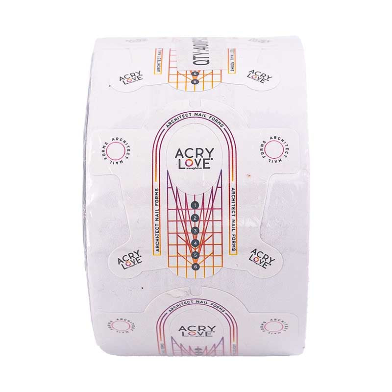 Acry Love Forma Escultural en Rollo 400 piezas Archemist, tips para uñas , molde chico