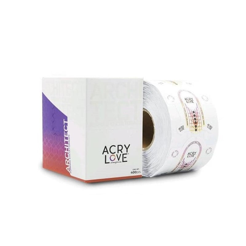 Acry Love Forma Escultural en Rollo 400 piezas Archemist, tips para uñas , molde chico