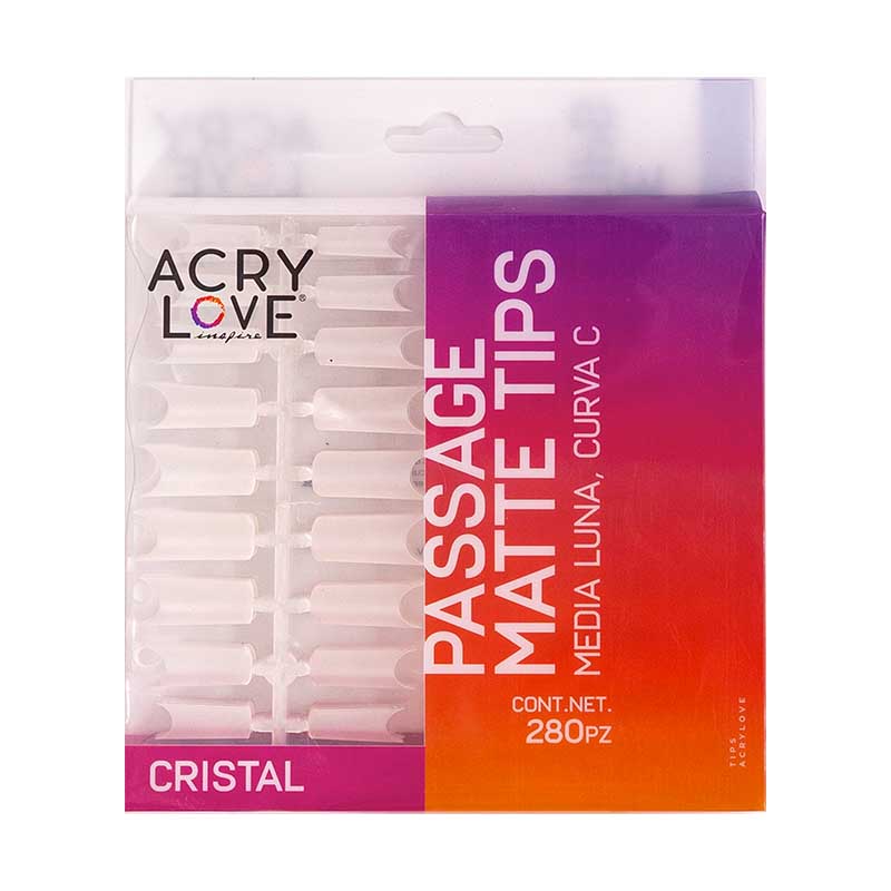 Acry Love Tip para uñas Passage Matte 280 piezas Cristal