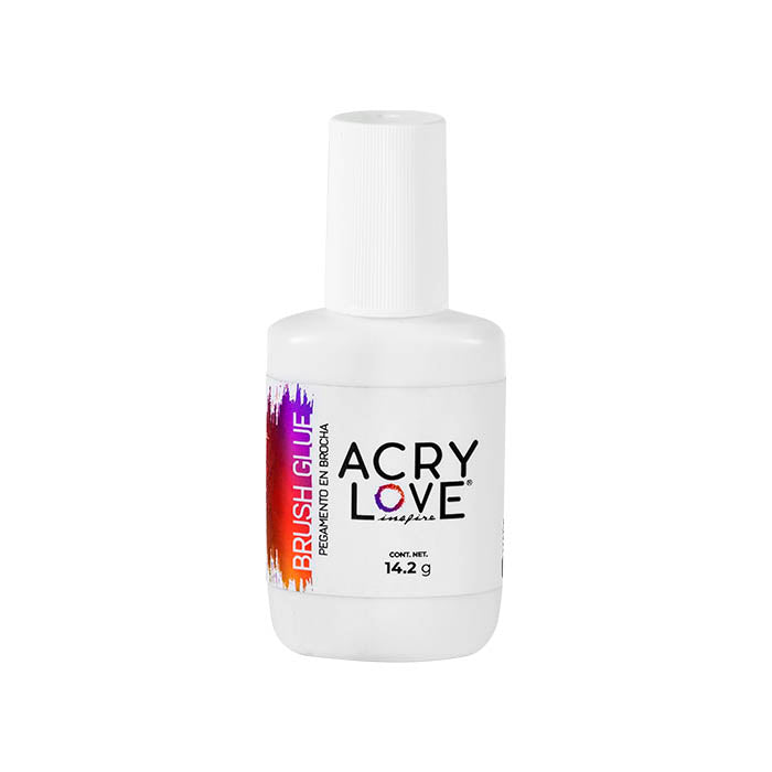 acry love Resina en brocha 14.2g BRUSH GLUE. pegamento para tips para uñas
