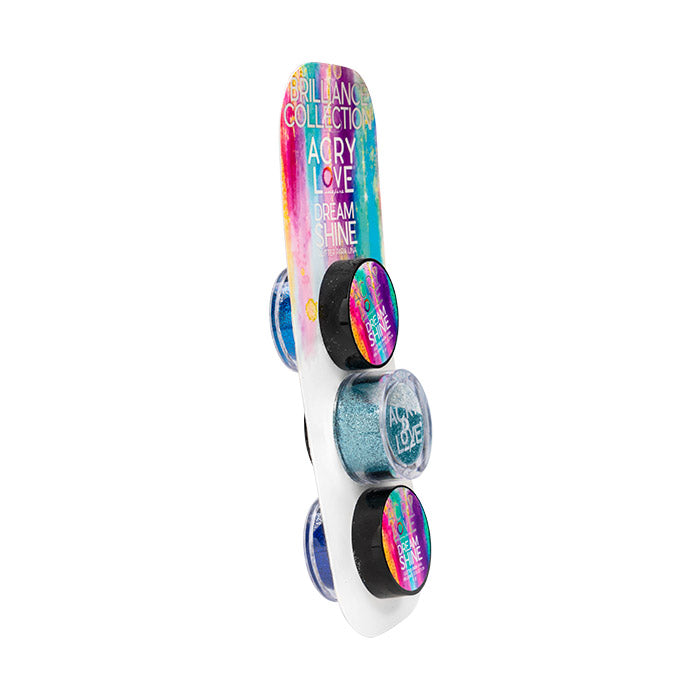 acry love Glitter Dream Shine 3 piezas color Azul