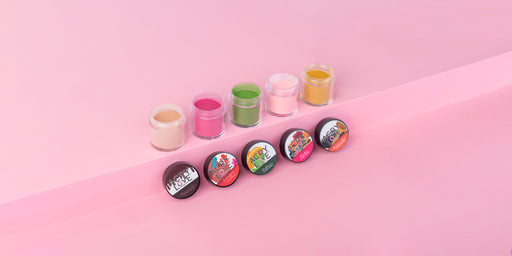 colecciones de polvos acrilicos para uñas acrilicas de la marca acry love, mia secret o cherimoya
