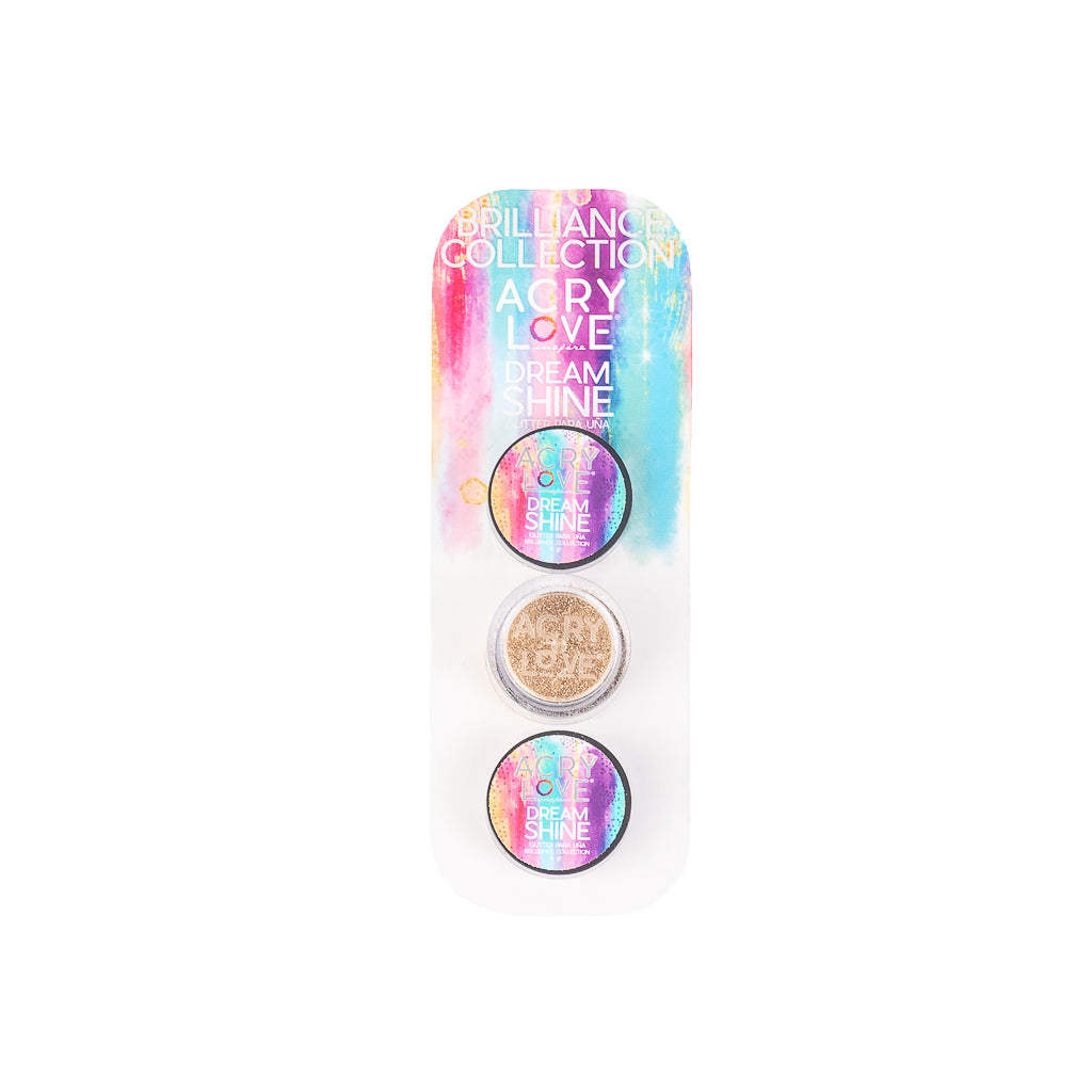 acry love Glitter Dream Shine 3 piezas Tono oro #7, producto para uñas