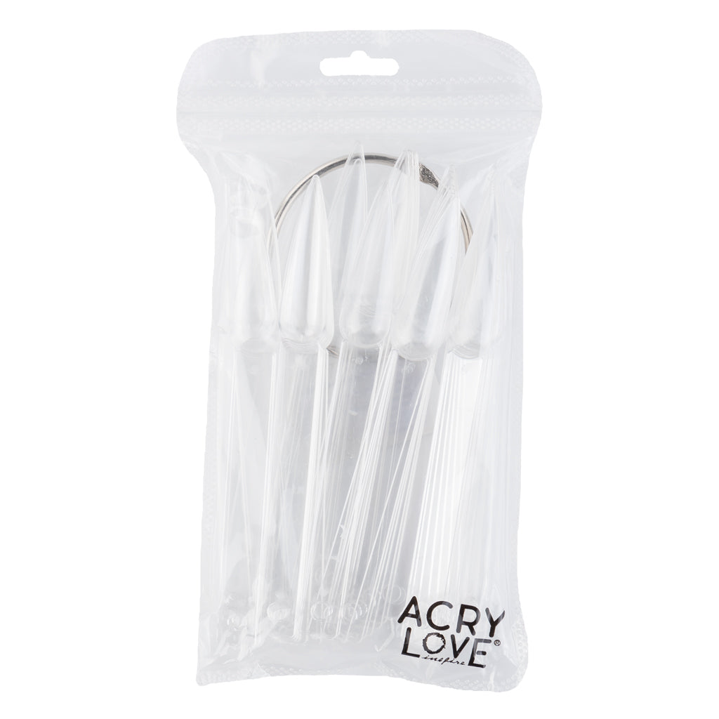 acry love Muestrario Show Tip color cristal para uñas acrilicas, producto para uñas