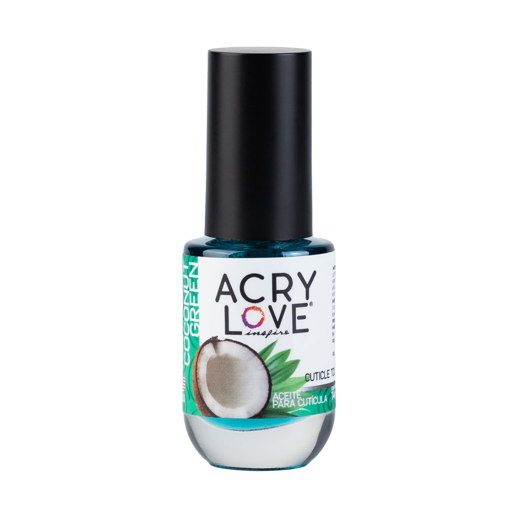 Acry Love Aceite Para Cutícula 14ml Cuticle Touch Coconut Green para uñas , for nails