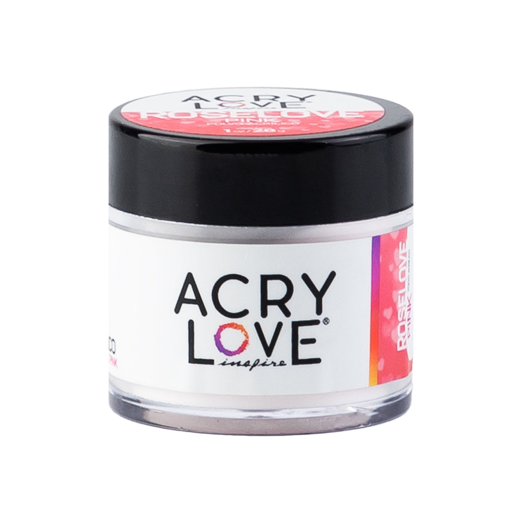acry love Polvo Acrílico rosado pink love, rose love, acrilico de 1oz y 2 oz