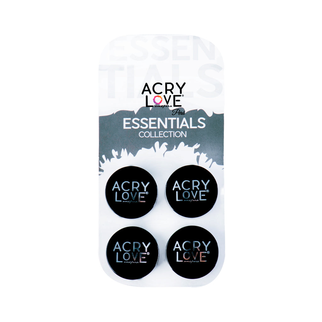 acry love Colección Essentials 4 piezas polvos acrilicos para uñas