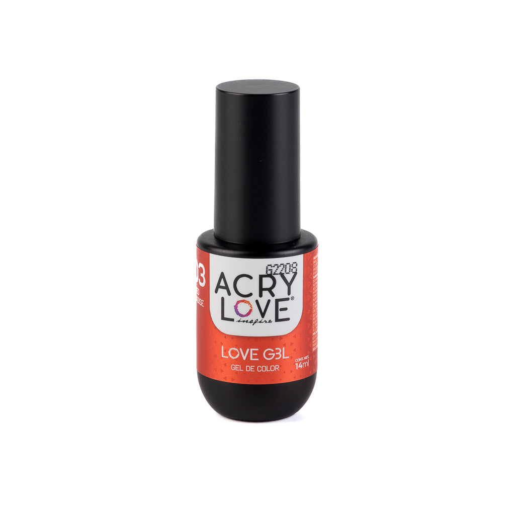 Esmalte para uñas Love Gel #103 Red Paradise, mia secret, cherimoya, legacy nails, organic nails, wapizima
