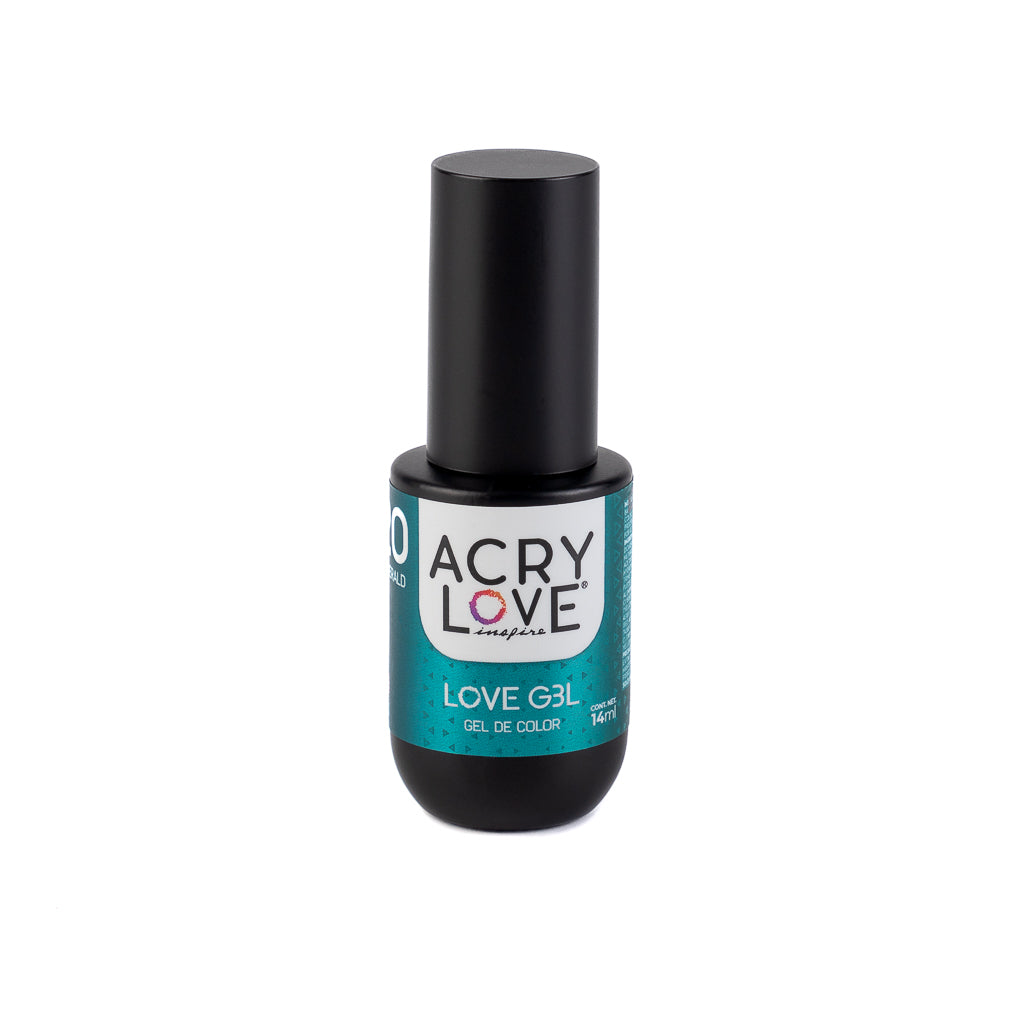 acry love Esmalte para uñas Love Gel #20 Esmerald producto para uñas, ideal para manicuristas, esmalte OPI, esmalte masglo, esmalte cherimoya