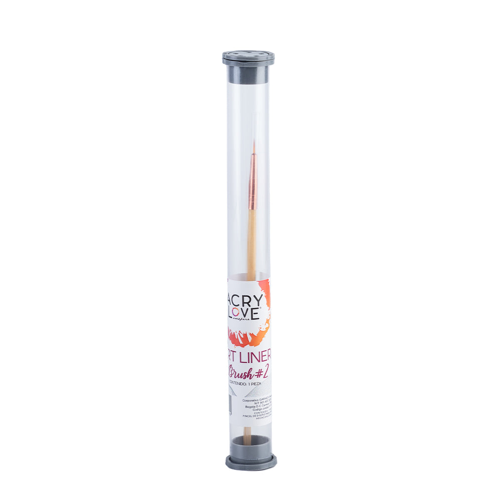 acry love Pincel para uñas Art Liner brush #2, producto para uñas