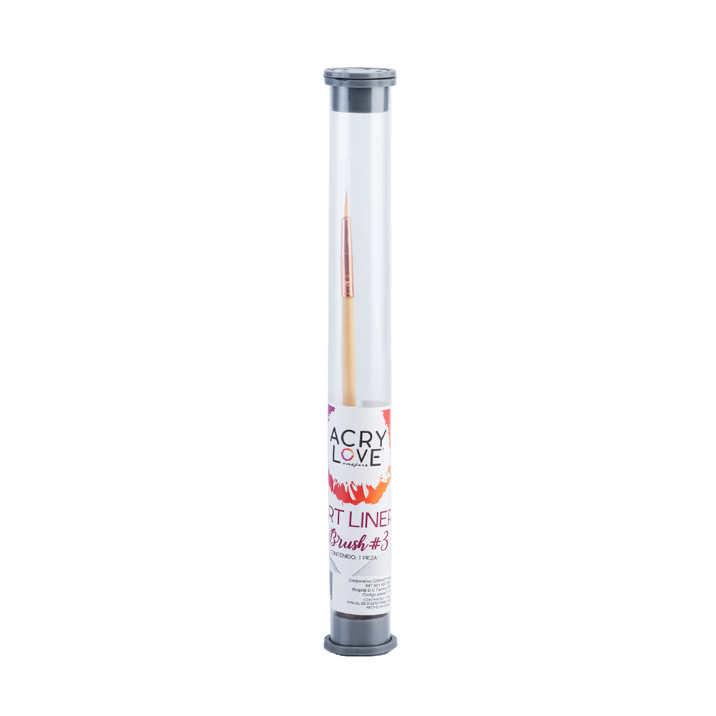 acry love Pincel para uñas Art Liner brush #3, productos para uñas