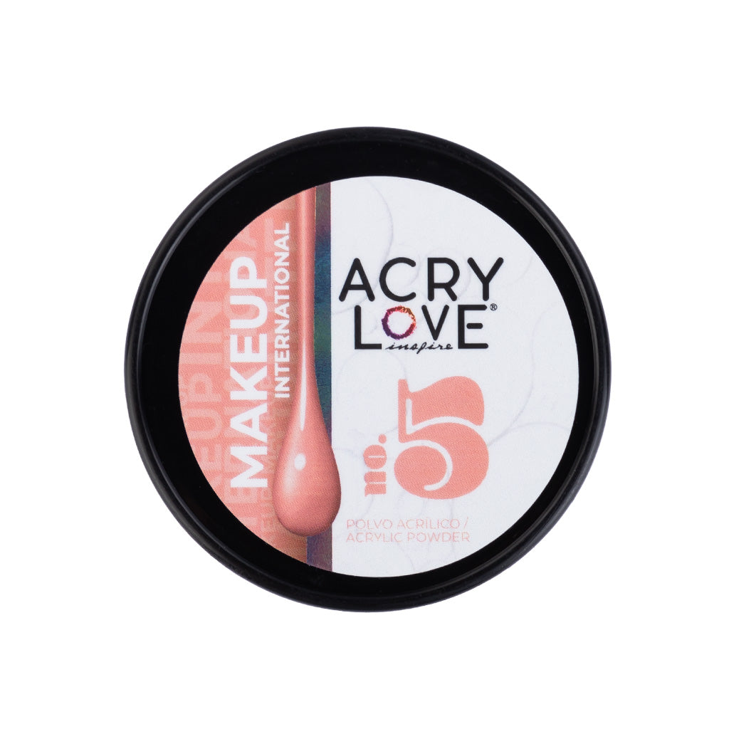 acry love Polvo Acrílico Make Up Internacional N° 5 de 1oz, mia secret, cherimoya