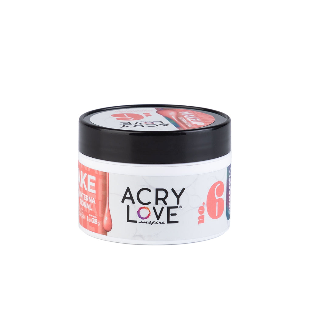 acry love Polvo Acrílico Make Up Internacional N° 6 de 1oz, polvo acrilico para uñas, mia secret, cherimoyua