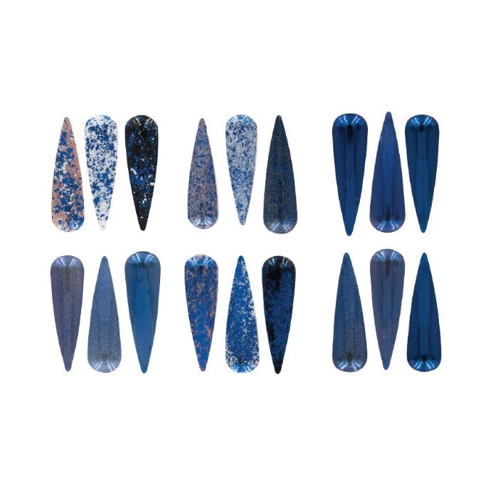 Acry Love Efectos Mix Azules set. 6 piezas para uñas acrilicas for nails