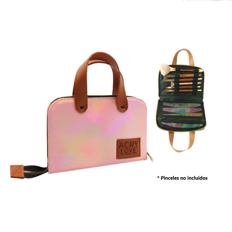 Acry Love Porta Pincel para uñas Petit Rock color rosa tornasol