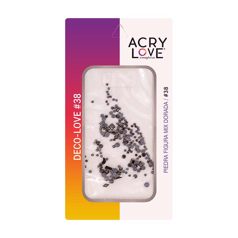 Acry Love Cartera decoracion de uñas acrilicas piedra Figuras Mix Gris Oxford #39