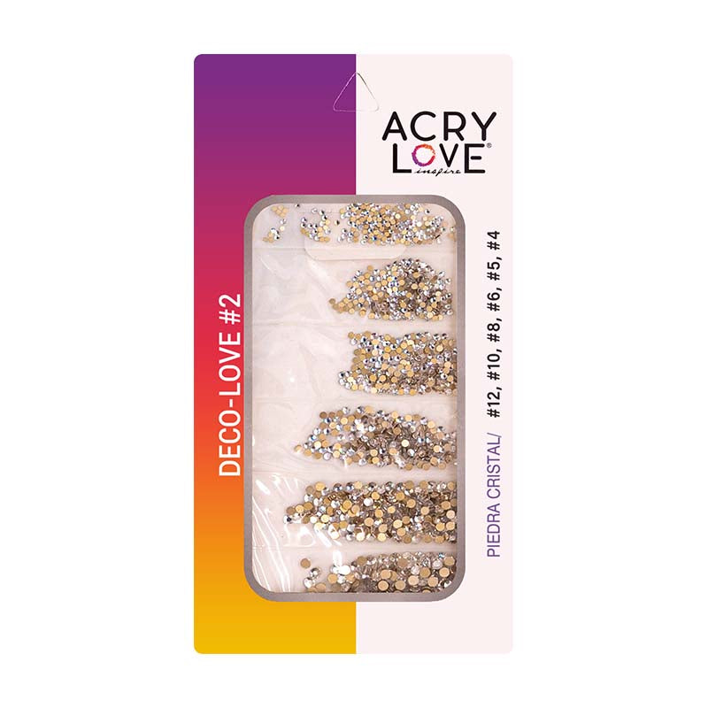 Acry Love Cartera piedra decorarion de uñas color Cristal #02