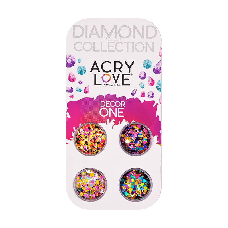 acry love Decor One Circus Confetti #1 decoracion para uñas acrilicas