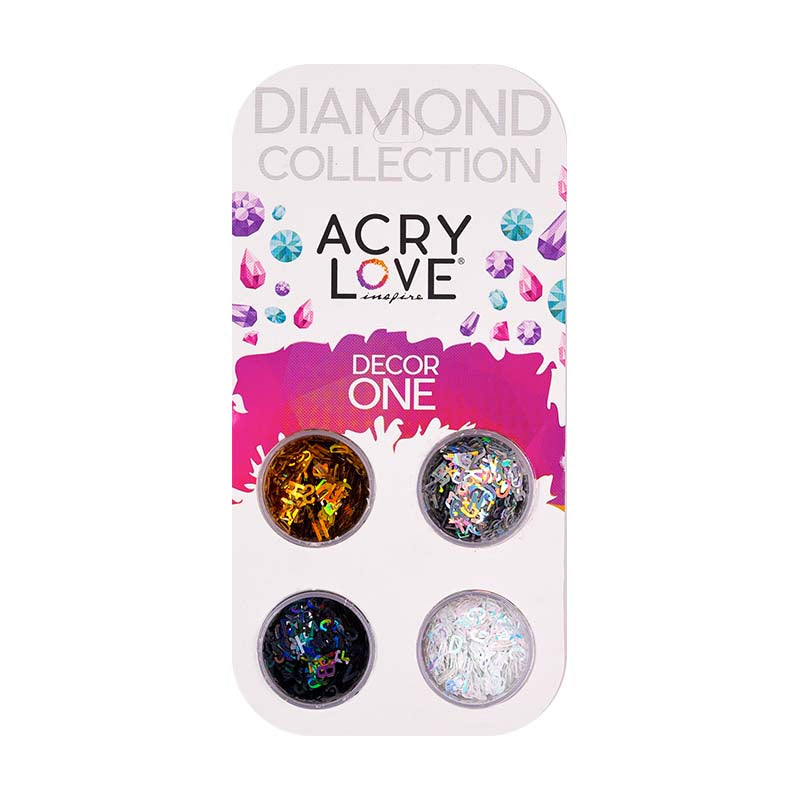 acry love Decor One Confeti ABC #28 decoracion para uñas acrilicas