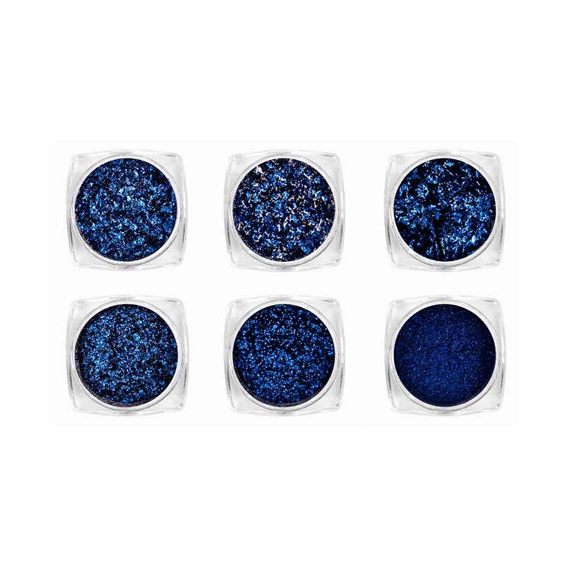 Acry Love Efectos Mix Azules set. 6 piezas para uñas acrilicas