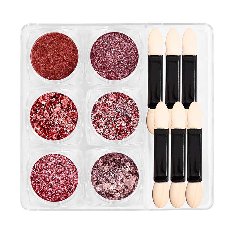 Acry Love Efectos Mix Rosas set. 6 piezas para uñas acrilicas. mia secret , cherimoya, masglo