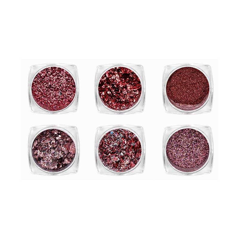 Acry Love Efectos Mix Rosas set. 6 piezas para uñas acrilicas. mia secret , cherimoya, masglo