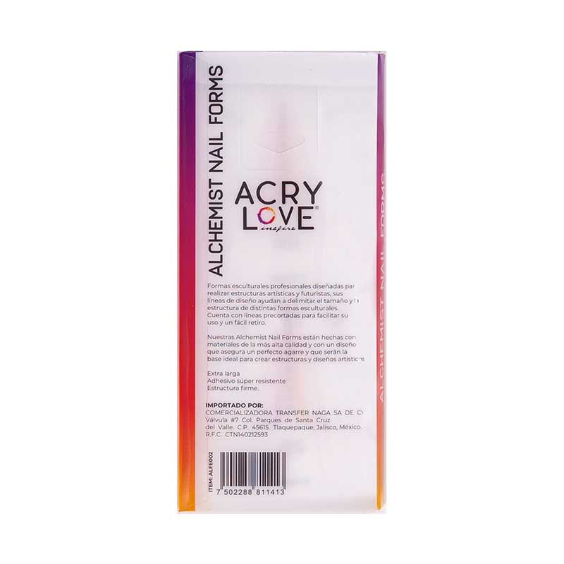 Acry Love Forma Escultural Grande 100 piezas Alchemist para uñas