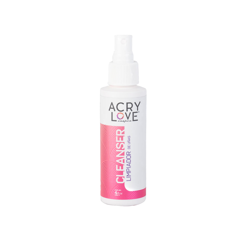 acry love cleanser de 4 onzas, limpiador multiproposito, retira la capa de inhibicion de las uñas en gel