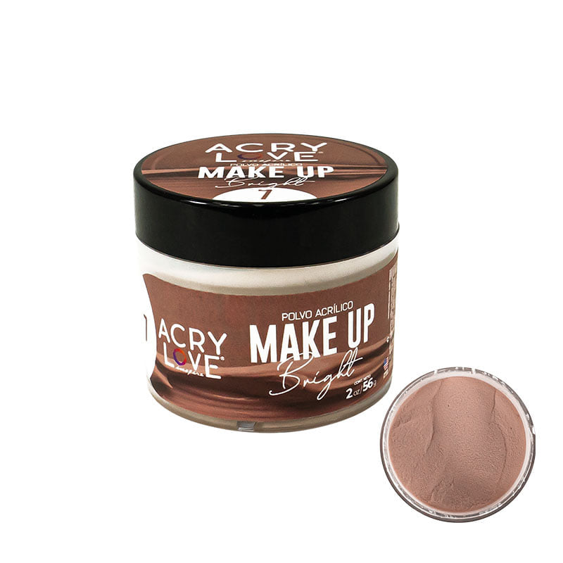 acry love Polvo Acrílico MakeUp N° 7 de 2oz para uñas