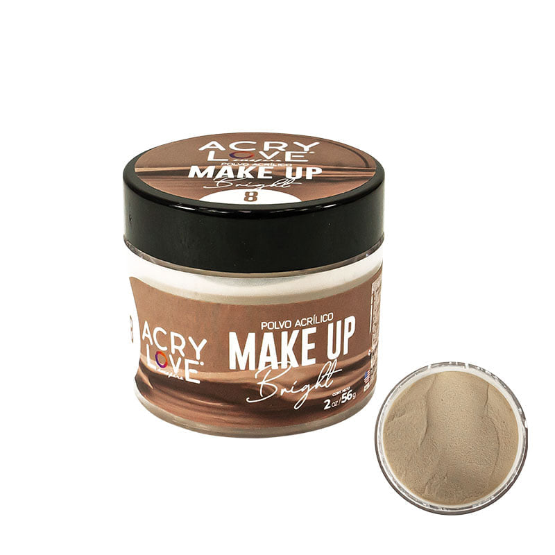 acry love Polvo Acrílico MakeUp N° 8 de 2oz para uñas acrilicas