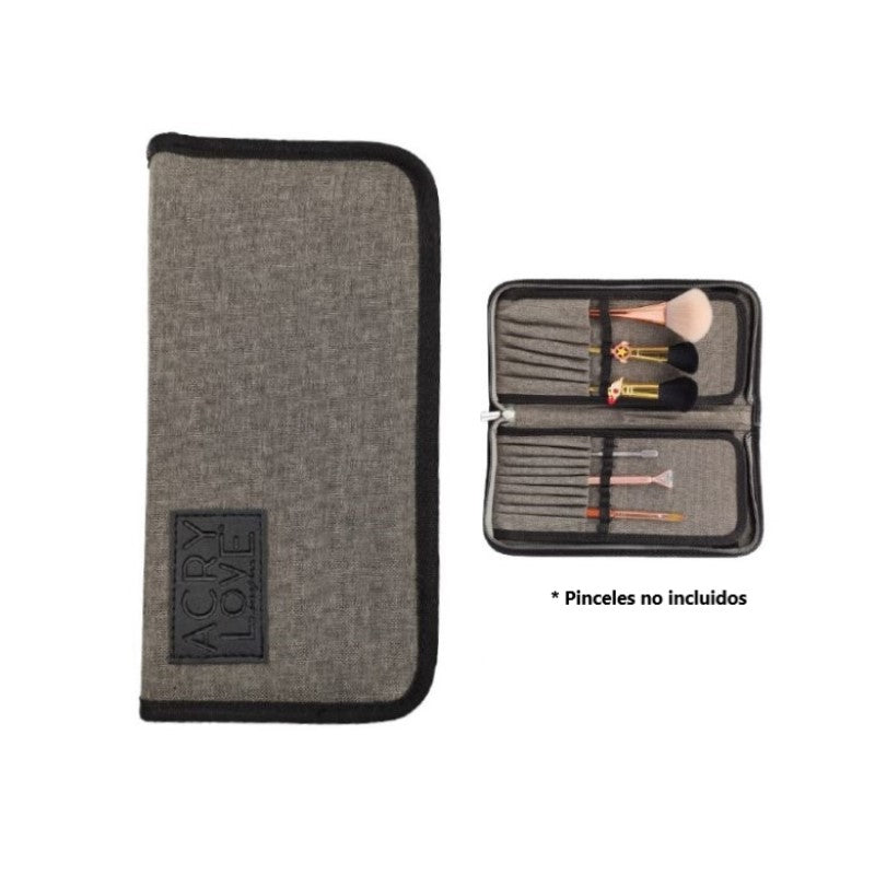 Acry Love Save Brush porta pinceles para uñas, de color gris,