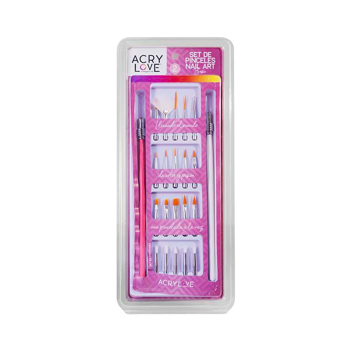 acry love Set de Pinceles Nail Art Basic #2